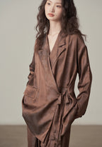 Veste Kimono Satinée Femme | Élégante Veste Ajustable Chic 4