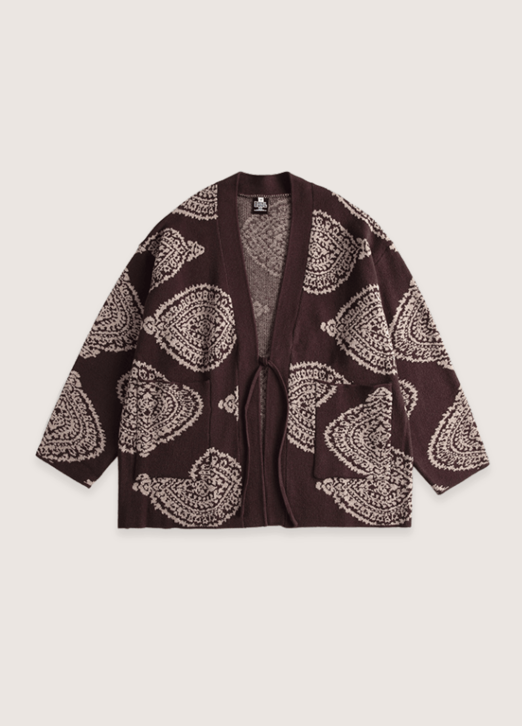Veste Kimono Unisexe en Coton | Élégante à Motifs Paisley | Confortable et Ample 0