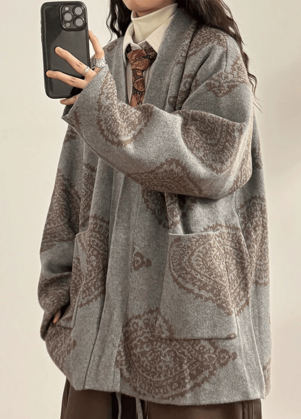 Veste Kimono Unisexe en Tissu Cachemire | Élégante avec Motifs Paisley pour Toutes Saisons 2