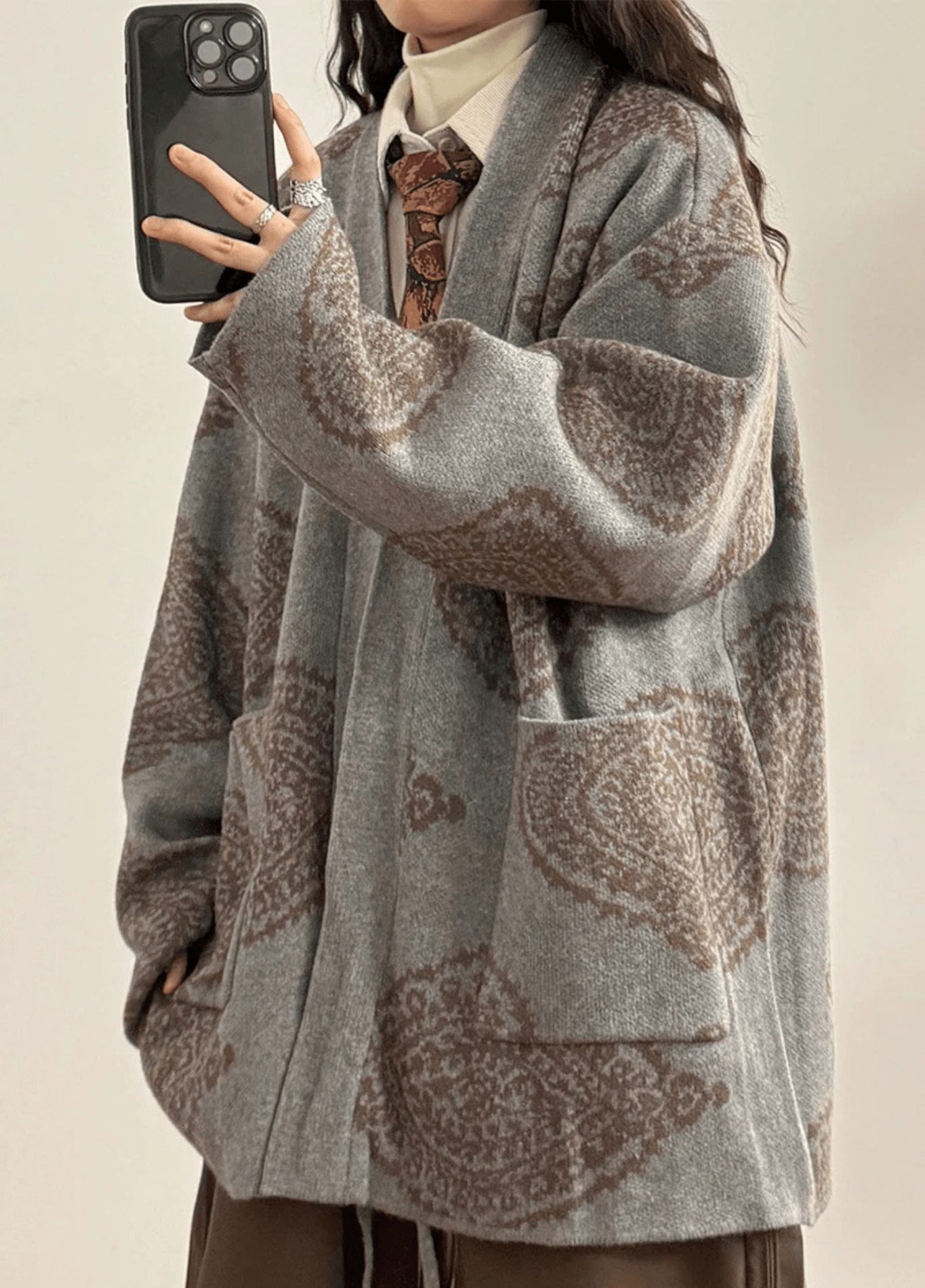 Veste Kimono Unisexe en Tissu Cachemire | Élégante avec Motifs Paisley pour Toutes Saisons 2