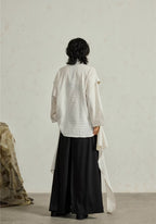 Veste Unisexe en Crêpe Texturé | Élégante Kimono Asymétrique Oversize 7