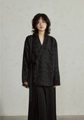 Veste Unisexe en Jacquard | Élégante Mi-Longue Cache-Cœur | Confortable et Flatteuse 0