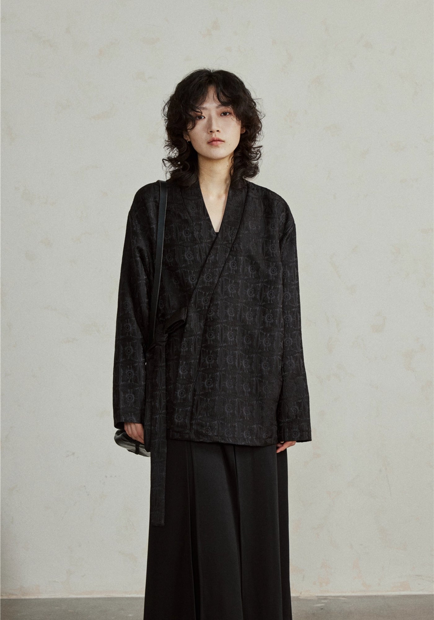 Veste Unisexe en Jacquard | Élégante Mi-Longue Cache-Cœur | Confortable et Flatteuse 0