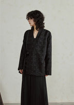 Veste Unisexe en Jacquard | Élégante Mi-Longue Cache-Cœur | Confortable et Flatteuse 7