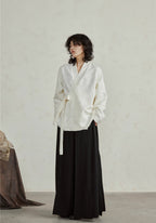 Veste Unisexe en Jacquard | Élégante Mi-Longue Cache-Cœur | Confortable et Flatteuse 8