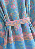 Vêtement Femme Coton Kimono Court | Élégant Fleuri Style Bohème-Chic d'Été 2